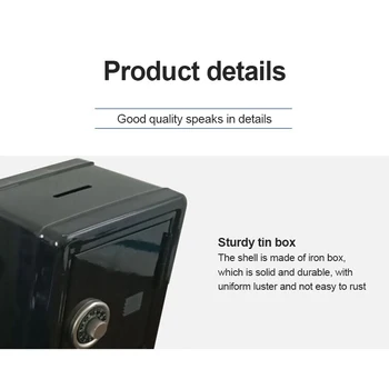 Pinigų Dėžės Mini Metalo Saugus Piggy Bank Klavišą SafeSafe Metalo Seifas Kūrybos Skrynelė Laikymo Dėžutė Su Kodiniu Užraktu