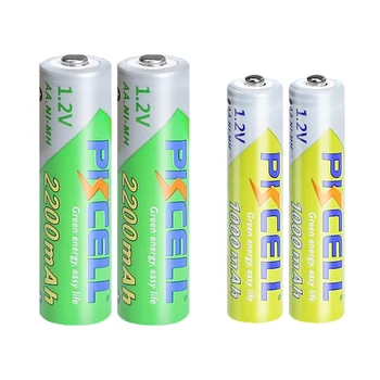 PKCELL 1.2 V NIMH Baterijos skaičius 2/3/4PC AA Baterijos LSD 2200mah + 2/3/4PC AAA Baterijos 1000mah