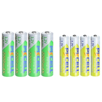 PKCELL 1.2 V NIMH Baterijos skaičius 2/3/4PC AA Baterijos LSD 2200mah + 2/3/4PC AAA Baterijos 1000mah