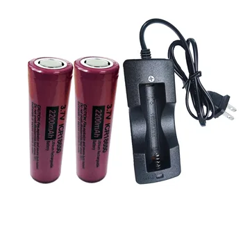 PKCELL 18650 baterija, 2200MAH, 3,7 v ličio li-jonų baterijas ICR18650 baterijos (dovana 18650 baterija, kroviklis )