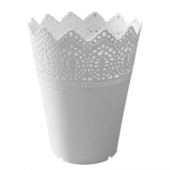 Plastikiniai nėrinių vaza, vazonas gamyklos puodą namų biuro apdailos reikmenys-balta