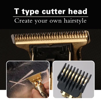 Plaukų clipper profesionalių elektrinių plaukų kirpimo Žirklės vyrų LCD Ekranas žoliapjovės Mažesne mašina, kirpykla, Plaukų cutter 5