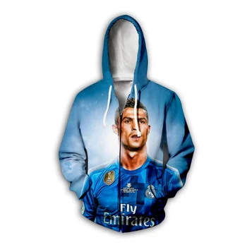 PLstar Kosmosas Cristiano Ronaldo 3D Spausdinimo Hoodie/Palaidinukė/Striukė/Vyrai Moterys Galaxy Blue marškinėliai Lašas laivybos