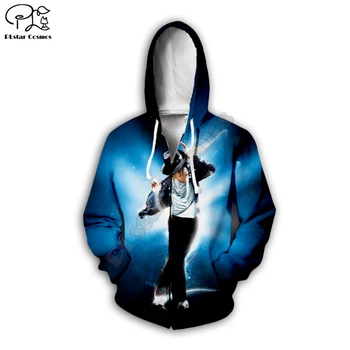 PLstar Kosmosas Michael Jackson 3D Atspausdintas Hoodie/Palaidinukė/Striukė/Mens Moterų hip-hop drabužiai Ventiliatorius kostiumas