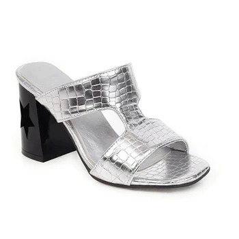 Plus Size 32-48 Prabangūs batai moterų dizainerių grupė Sandalai stambusis aukštakulnius Batelius Vasaros Siurbliai, sandalias mujer X1-2