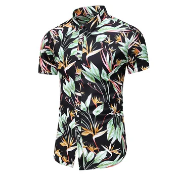 Plus Size 5XL 6XL 7XL 2020 metų Vasaros Nauji vyriški Havajų trumparankoviai Marškinėliai, Mados Atsitiktinis Gėlių Marškinius Vyras Prekės Rūbai