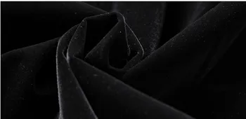 Plus Size Juodo Aksomo Suknelė 2020 M. Žiemos Drabužių Moterims Derliaus Ilgomis Rankovėmis Aukso Mygtuką Kišenė Ponios Office Atsitiktinis Skraiste Dresse