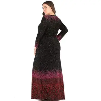 Plus size turkijos musulmonų suknelė moterims slim taškų kaftan maroko rūbeliai vestidos largos islamo drabužių abaja dubajus suknelės kišenės
