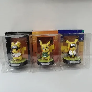 Pokemon Pikachu Anime Duomenys Cosplay Rock Lee Tenten Neji Hyuga Naruto Mielas Žaislas Pocket Monstras Veiksmų Figma Modelį PVC Lėlės 13cm