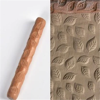 Polimero molis tekstūros, lapus, medieną, sukti smeigtukai keramikos įrankiai speleo grandymo įrankio Roll Paspaudus Spausdinimo Tekstūros Keramikos įrankiai