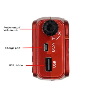 Portable Bluetooth Speaker Skaitmeninis FM Radijo TF USB Grotuvas, Garso Įrašymo, Laikrodis Headphon Funkcija Parama 2 18650 Baterija