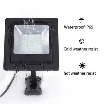Potvynių Saulės Šviesos diodų (LED) Lemputė 30LED Prožektorius Saulės Sodas Reguliuojamas Šviesos, Saulės Skydelis Saugumo Vandeniui, Lauko Apšvietimas