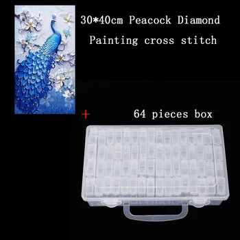 Povas Diamond Tapybos 64 Diamond Dažymo Priedų Laikymo Dėžutė Įrankiai, Granulių Talpyklos Laikiklį Daimond tapybos Lauke