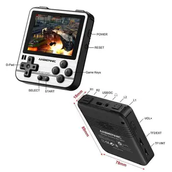 Powkiddy RG280V Atviro kodo Nešiojamą PS Retro Mini Nostalgiškas Kreiptuką Arcade Delninis Žaidimų Konsolės