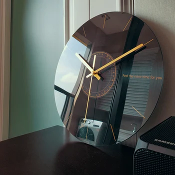 Prabanga Silent Sieninis Laikrodis Kambarį Stiklo Laikrodžiai Sienos, Namų Dekoro Kūrybos Modernus Didelis Wall Žiūrėti Virtuvės Laikrodis Duvar Saati Dovana