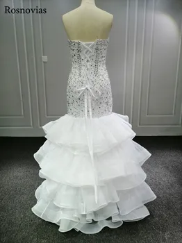 Prabanga Undinė Vestuvių Suknelės 2020 Stebėjimo Nėrinių Sušluokite Atgal Traukinio Zawalcowany Crystal Plus Dydis Vestuvinės Suknelės Chalatas De Mariée