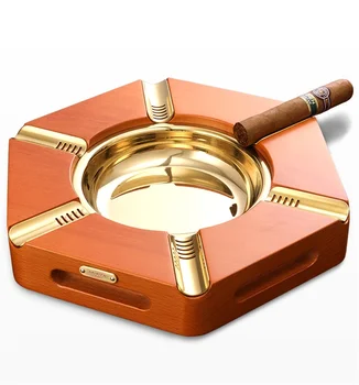 Prabangių Cigarų Peleninę Medienos Paprasta Didelių Namų Kambarį Dekoravimo, Dovanų Dėžutėje Paketo Medienos Cigarų Peleninę CA-029