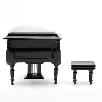 Prabangus Mediniai Mini Piano Modelio Ekranas Apdailos Namų Kavos Miniatiūrų Rodymas Modelis Ryškus Geriausia Dovana, Namų Puošybai