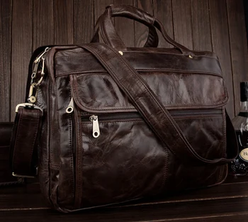 Prabangus natūralios Odos Portfelis Vyrų verslo Krepšys, portfelis vyrų portfelis Oda biuro krepšys nešiojamojo kompiuterio krepšys vyrų krepšys