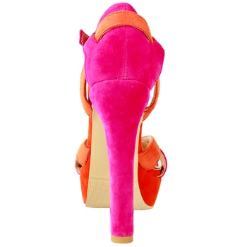 Pradinis tikslas Super Stilingų Moterų Sandalai Elegantiškas Atidaryti Tne Aikštėje Aukštakulnius Sandalus Mados Raudoni Batai Moteris Plus JAV Dydis 4-20