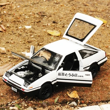 Pradinė D AE86 Metalų Lydinio, Diecast Automobilių Modelį Inital Žaislas, Automobilių Transporto RX7 Traukti Atgal, 1:32 Šviesiai Vaikams Berniukas Žaislai