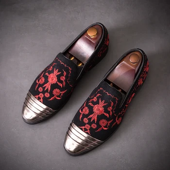 Prekės vyriški batai pavasario ir rudens mados asmenybės atsitiktinis komfortą paprasta spausdinimo aukštos kokybės Lok Fu batai dideli, dydis 46