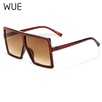 Prekės ženklo dizainas didelis rėmas gradientas spalvinimas negabaritinių akiniai nuo saulės kvadratas šviesą naujas stilius ponios mados akiniai nuo saulės UV400 akiniai nuo saulės
