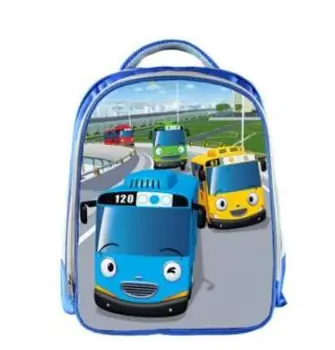 PRIEKAIŠTAUTI Autobusų Mėlyna Mokyklos Krepšiai Paaugliams Animacinių filmų Automobilius 13 colių 3D Spausdinimo Berniukams, Mergaitėms, Vaikams, Vaikams, Mokyklos Maišą