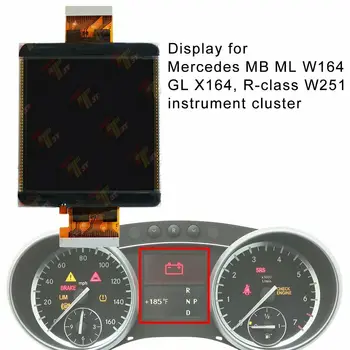 Prietaisų skydelis LCD Ekranas Mercedes R300 R350 W164 GLX164 W251 ML350 ML500 Pikselių Remontas