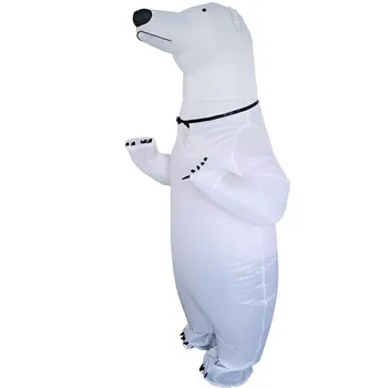 Pripučiamas Kostiumas Polar Bear Suaugusiųjų Halloween Carnival 