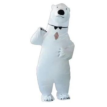 Pripučiamas Kostiumas Polar Bear Suaugusiųjų Halloween Carnival 