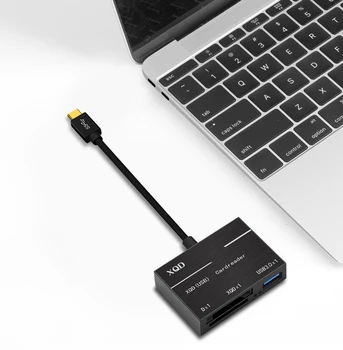 Profesinės C Tipo USB 3.0 SD SDHC Atminties Kortelė XQD Kortelių Skaitytuvą OTG Adapteris, Skirtas Macbook 500MB/S 