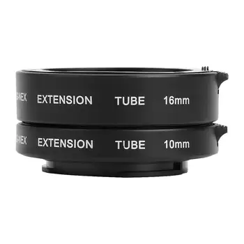 Profesinės Macro Extension Tube Rinkinys Metalo Auto Focus Rinkinys 10mm 16mm Objektyvai, Priedai Sony NEX E Prijungti vaizdo Kamera