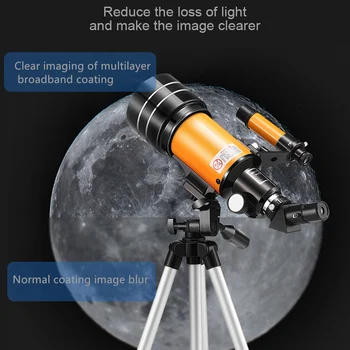 Profesinės Zoom Astronominis Teleskopas Lauko HD Naktinio Matymo 150X Refrakcija Deep Space Mėnulis, Stebinčių Astronomijos Dovanos