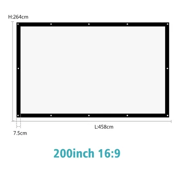 ProGaga projektoriaus Ekrane 180/200/250/300 colių Drobės, Didelis Ekranas, Sony XGIMI 
