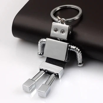 Protingas Robotas Key Chain Pasukti Galvą & Vertus, Raktų Žiedas Smart Astronautai Keychain Technophiles Dovana