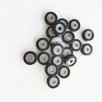 [PU416-5] 10VNT mažai triukšmo TPU gumos rutulinis guolis PU gumos TPU minkštas guolis roller varantys skriemulys, 4*16*5mm