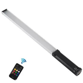 PULUZ RGB Spalvinga Phototgraphy LED Stick Reguliuojamas Spalvos Temperatūra Handheld LED Šviesos Nuotolinio Valdymo Vaizdo Užpildyti Lempos