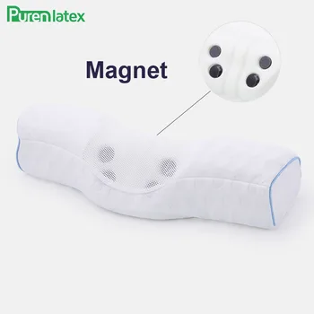 PurenLatex Magneto Terapija Pagalvę už Blakstienų Pratęsimo Atminties Putos Multi-Funkcija Ortopedinių Pagalvių Miega Paremti Pagalve
