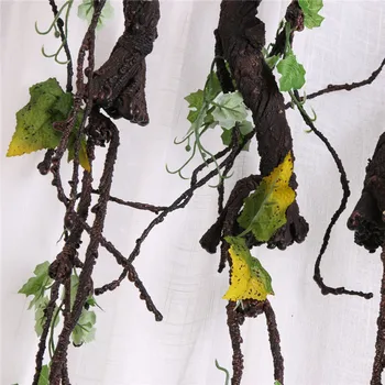 Putų nudžiūvo vynuogių netikrą šaknis dirbtinis Vynuogių lapai gėlių modeliavimas augalų lapų minkštas rotango Parduotuvė fone apdailos 1pc