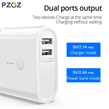 PZOZ 2 in 1 Maitinimo Banko 5000mAh Su USB Prijunkite Įkroviklio Įkrovimo Powerbank Nešiojamų Siena Çkroviklio Telefono Įkroviklį & Baterija viena