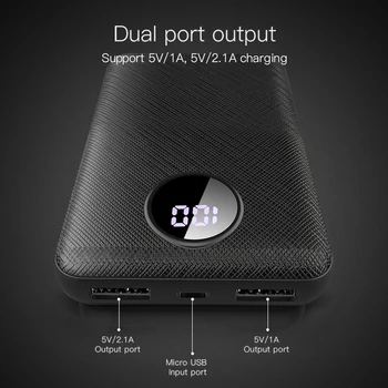 PZOZ Galia Banko 10000mAh Dual USB Mobiliojo Telefono Išorės Baterija Greitai Įkrauti 