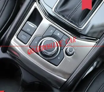QDAEROHIVE Automobilių nerūdijančio plieno Vidinės Pavarų Perjungimo Langelį Skydelio Dangtelį Apdaila už Mazdas CX-5 CX5 3 spalvų