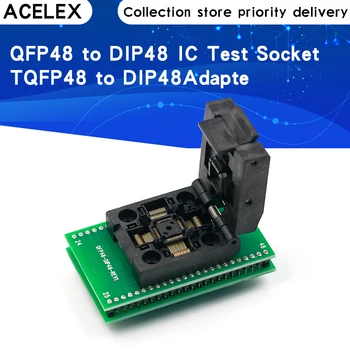 QFP48 į DIP48 IC Bandymų Lizdas, 0.5 mm, Picth /LQFP48 į DIP48 Programavimo Adapteris / TQFP48 į DIP48Adapter