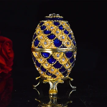 Qifu mėlynos ir aukso spalvos, elegantiška dovanų dėžutes, papuošalų