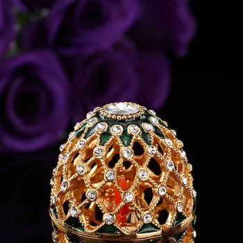 QIFU Prabanga Rusija Stiliaus Faberge Kiaušinis su Mažais Pilis Amatų Puošyba, Dekoravimas