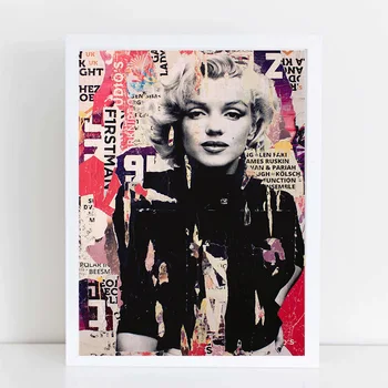 Qudros Plakatai Ir Spausdina Marilyn Monroe Plakatas Derliaus Drobės Tapybos Banksy Sienos Pop Art Nuotraukų Kambarį apdaila