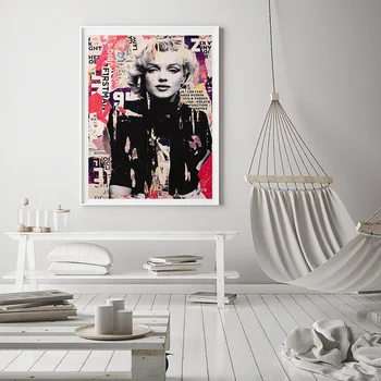 Qudros Plakatai Ir Spausdina Marilyn Monroe Plakatas Derliaus Drobės Tapybos Banksy Sienos Pop Art Nuotraukų Kambarį apdaila