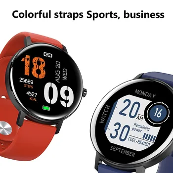 R18 Visiškai Jutiklinis Ekranas Smart Žiūrėti Multi-Sporto Režimas Smartwatch IP68 Vandeniui Širdies ritmas, Kraujo Spaudimo Monitorius Laikrodis Smartband