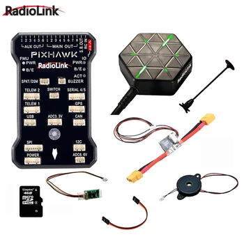 Radiolink Pixhawk PIX APM Skrydžio duomenų Valdytojas Combo su GPS Laikiklį M8N GPS Buzzer 4G SD Kortelę Telemetrijos Modulis, Skirtas FPV Drones